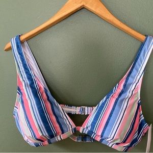 New women’s Sz L multicolor stripes bikini top by Splendid